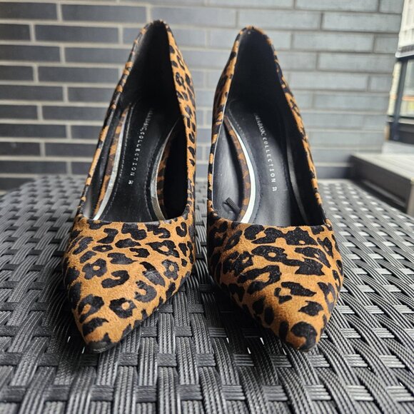 Zara Leopard Print High Heels Pointed Toe Stilettos Sexy Velvet Suede Size 37 - Picture 2 of 10